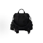 PRADA Explore Explore Enamel triangular metal logo backpack for both men and women, black couple style